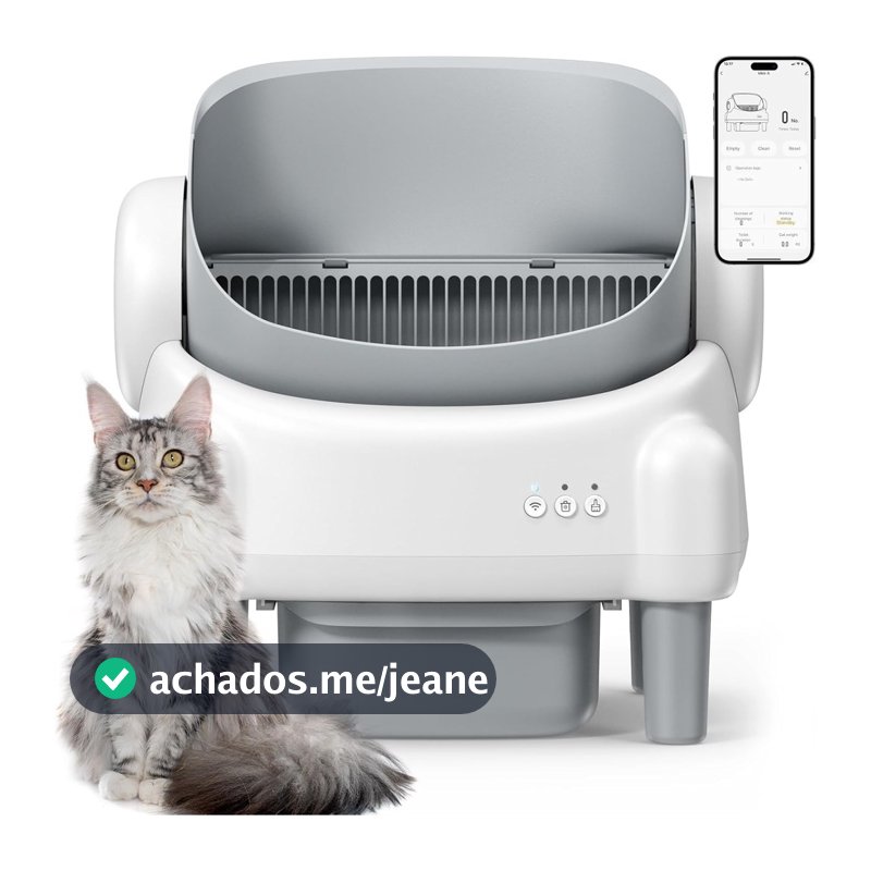 Newpet Caixa de areia autolimpante, colcha automática para gatos aberto controle por aplicativo para vários gatos