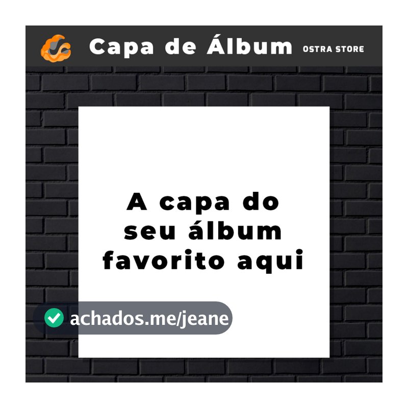 Capa de Álbum Personalizada -Placa MDF & Quadro com Moldura - Album Cover - Quadrado