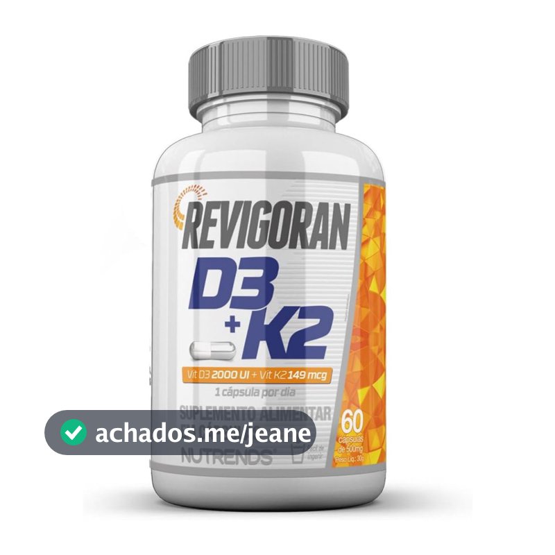 Vitamina D3 (2000Ui) + K2 (149mcg) - 60 Cápsulas