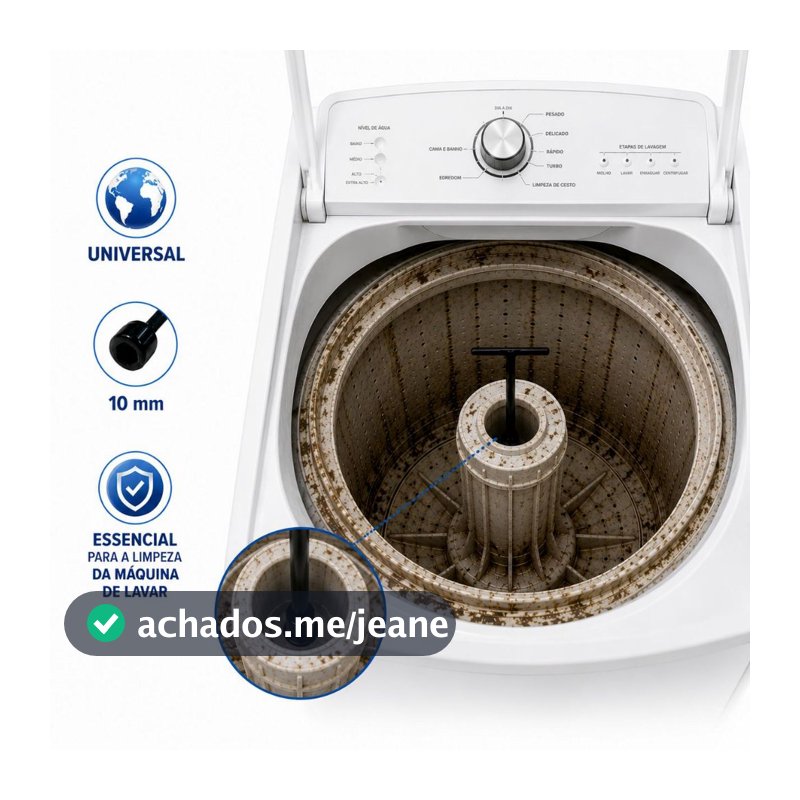 Chave T Longa 10mm 48CM Agitador Electrolux/Brastemp/Consul Universal 48/62cm