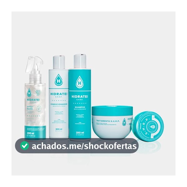 Kit SHRP Hidratei Shampoo + Condicionador + Máscara + Proteína + Spray Gloss