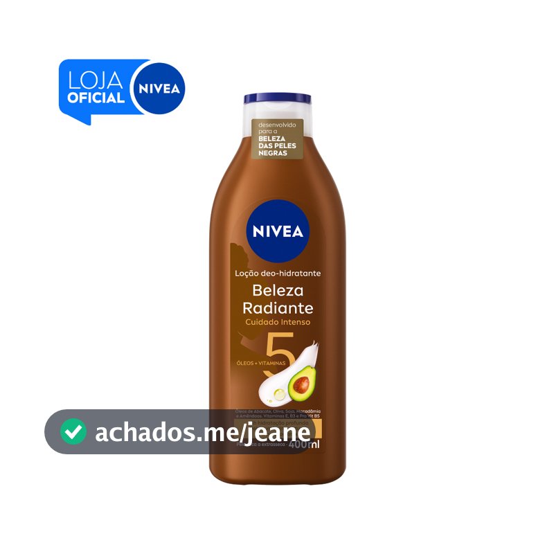 NIVEA Hidratante Desodorante Beleza Radiante Cuidado Intenso 400ml