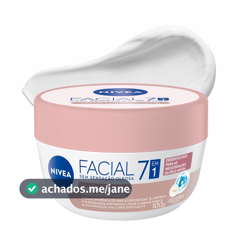 NIVEA Hidratante Facial Beleza Radiante 7 em 1 100g