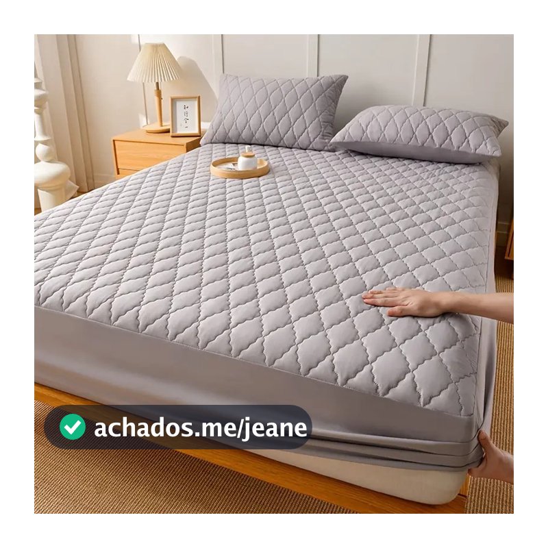 Capa Protetor de Colchão Com Fronhas 100% Impermeavel Matelado Com Elastico em Toda Volta Solteiro Casal Queen e King