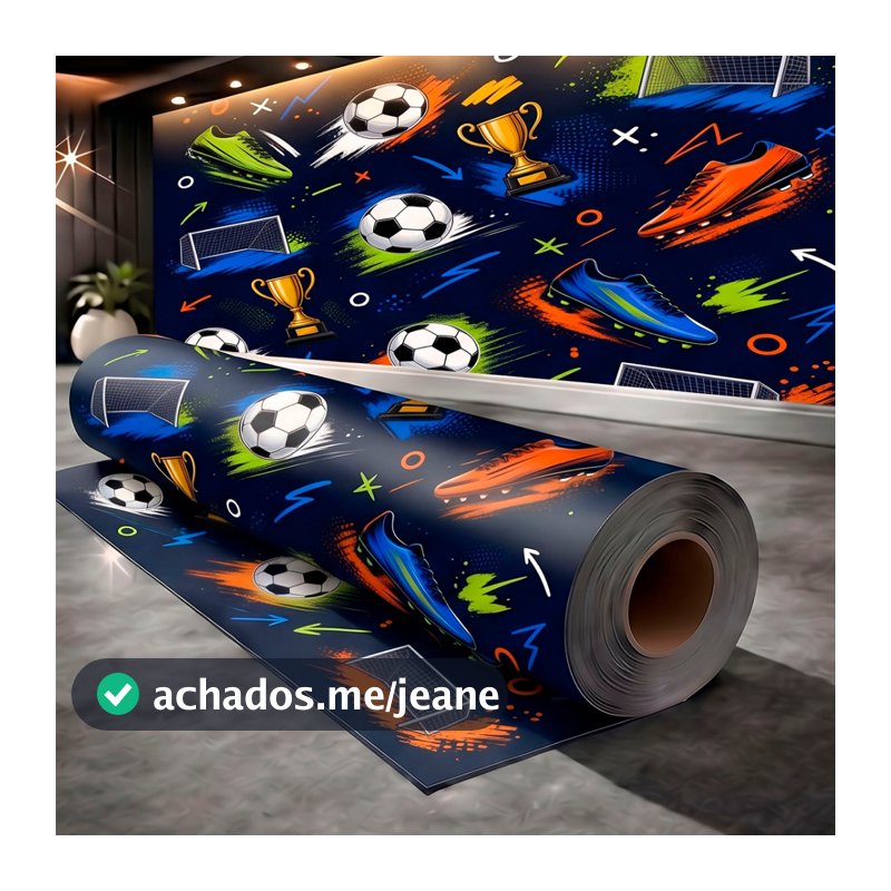 Papel de Parede Adesivo Para Quarto Infantil Futebol Sala de Jogos Juvenil