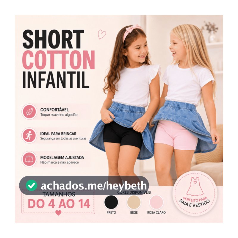 Short Curto Cotton Para Usar Debaixo de Saia e Vestido Ballet Jazz Básico