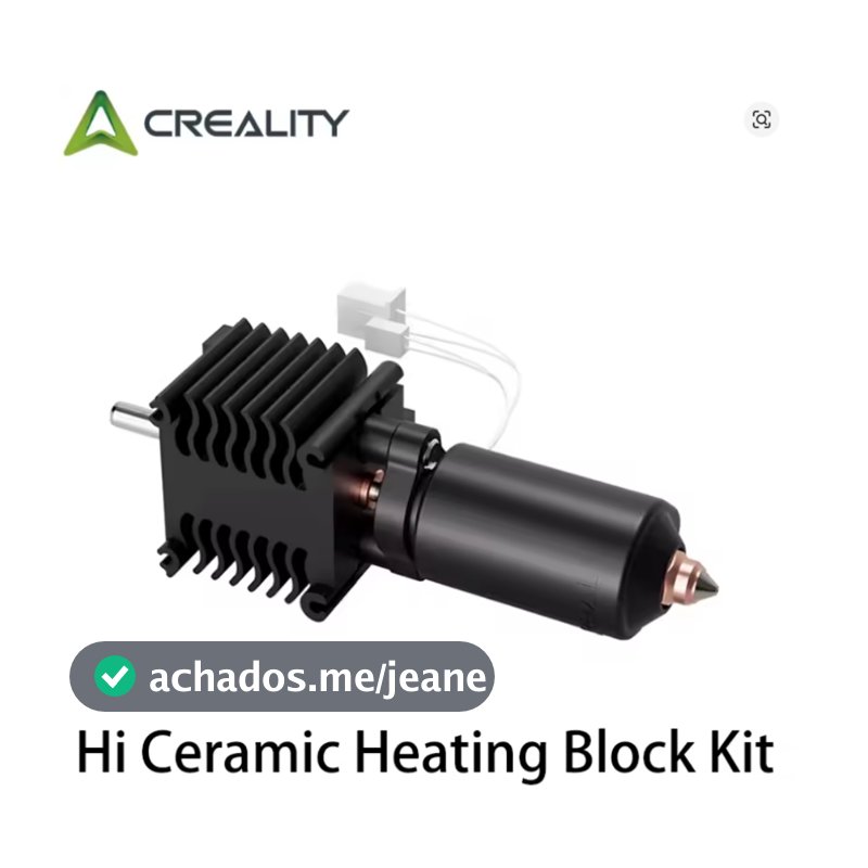 Hot End | Creality Hi | 300°C | ORIGINAL | 50W | Troca Rápida | Nozzle 0.4 | Alta Precisão | SEM ENTUPIMENTO