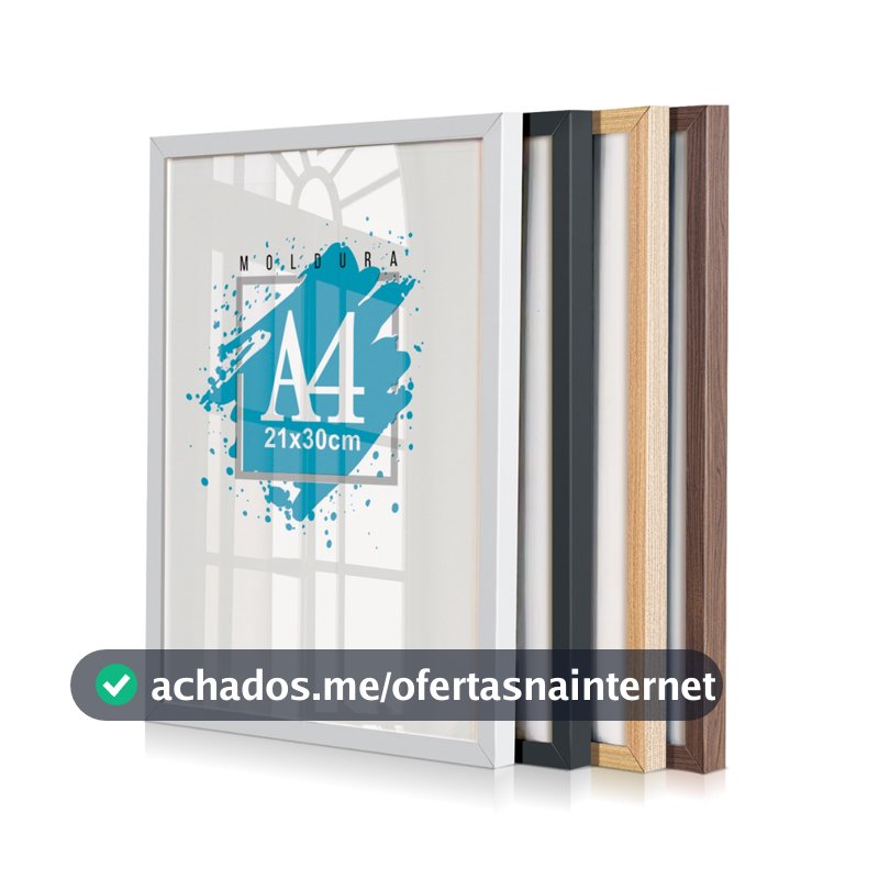 Quadro Moldura A4 21x30 Porta Retrato Para Certificado Diploma Foto Com Vidro ou Acetato Madeira Decoração Parede