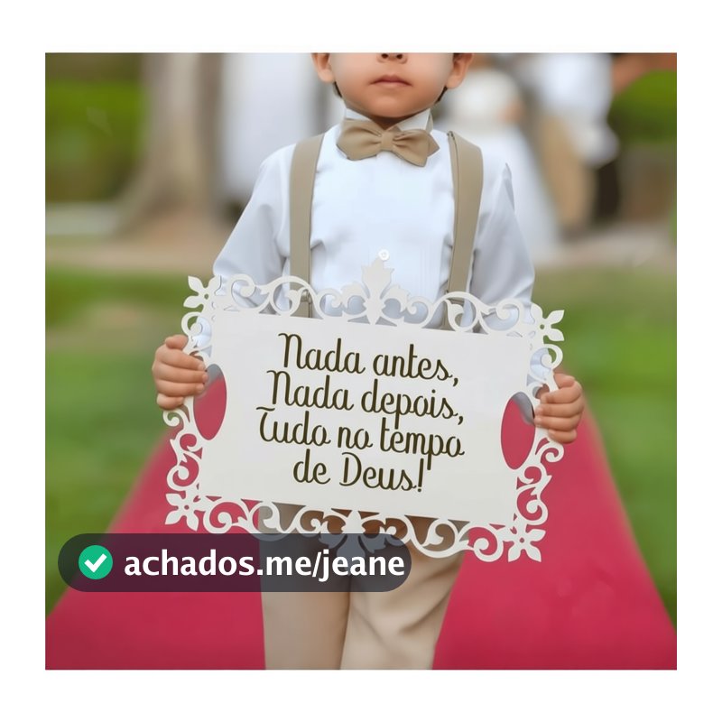 Placa Decorativa para Casamento em MDF Branco de Alta Qualidade 30x20cm
