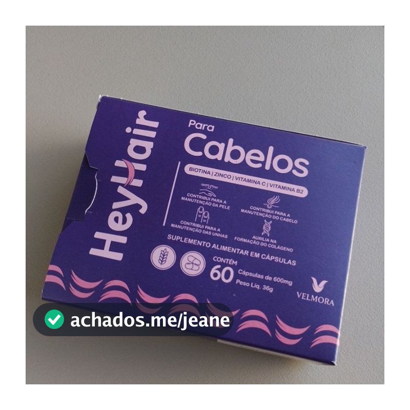 Hey hair cabelo, pele e unhas original velmora