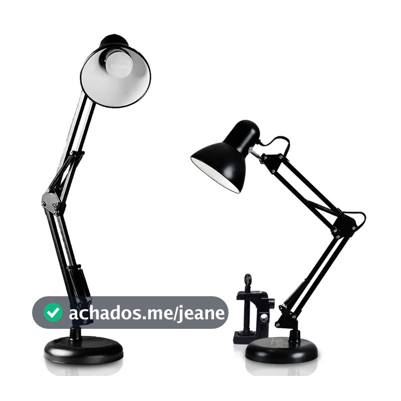 Luminária De Mesa Articulável Abajur Articulado Dobrável Para Escritório Cabeceira Salão De Beleza