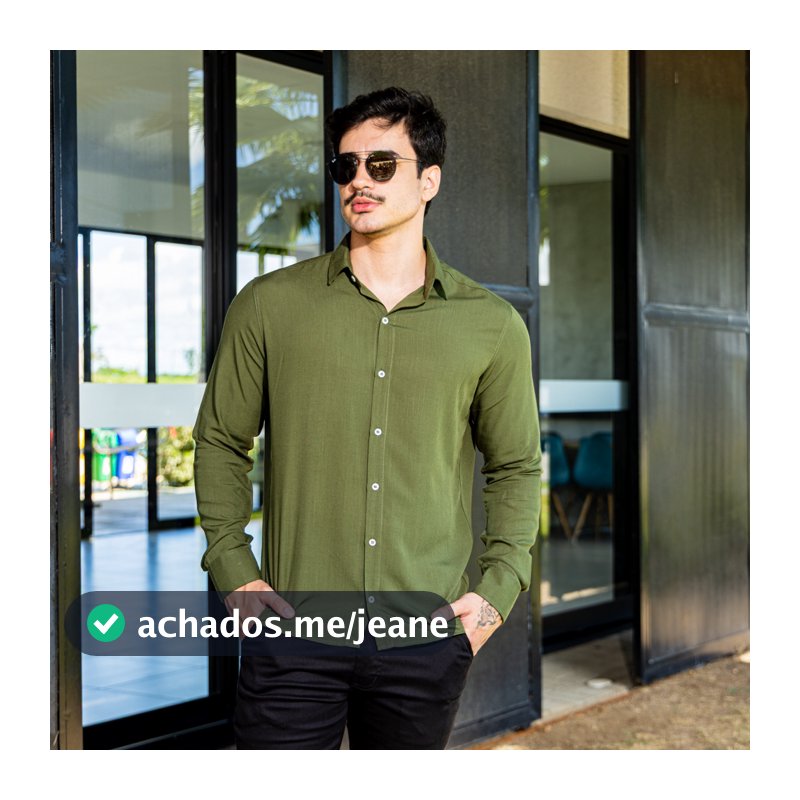 Camisa Masculina Viscolinho Estilo Linho Manga Longa Social Slim Fit Premium