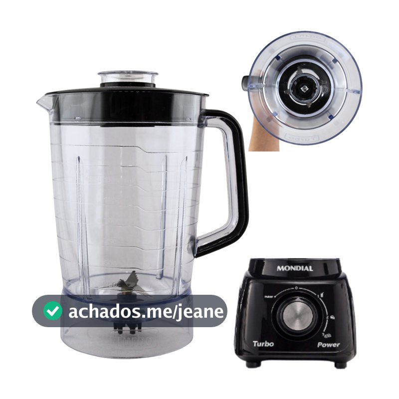 Copo Liquidificador Mondial Turbo Power Sangel L 99 Preto