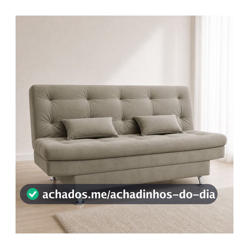 Sofá Cama Reclinável 3 Lugares 3 Posições Matrix Salomé 90x189cm