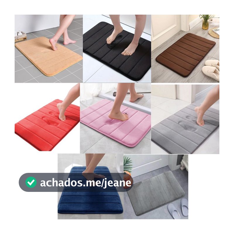 Tapete Antiderrapante Cozinha Banheiro Quarto Soft Macio 60CM x 40CM Decoração Diversas Cores