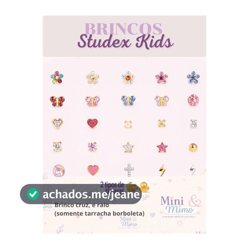 Brinco de Orelha Studex Sensitive Kids com Material Sem Níquel para Pele Sensível