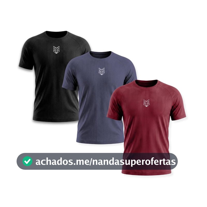 Kit 3 Camisetas Dry Masculina Treino Academia Alpha