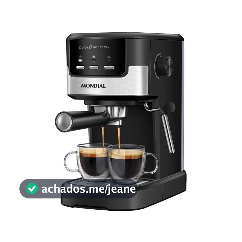 Cafeteira Espresso Dolce Crema 20 Bar Mondial C-20-EC 220V/60HZ