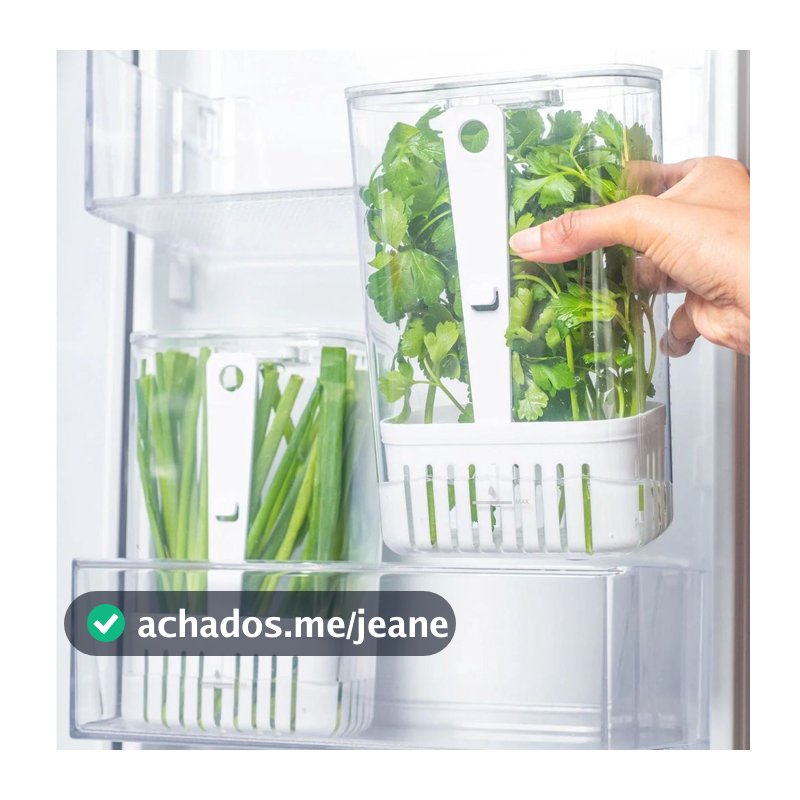 Organizador de Geladeira para Temperos 2,3L Linha Clear Fresh