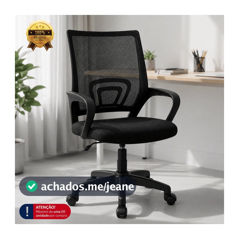Cadeira de Escritório Ergonômica em Preto: Conforto e Estilo para Seu Home Office