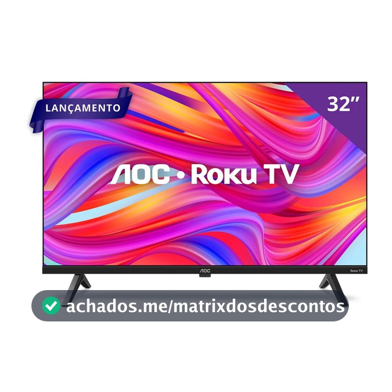 Smart TV AOC DLED 32" HD WI-FI Roku TV HDMI USB - 32S5045  32S5155