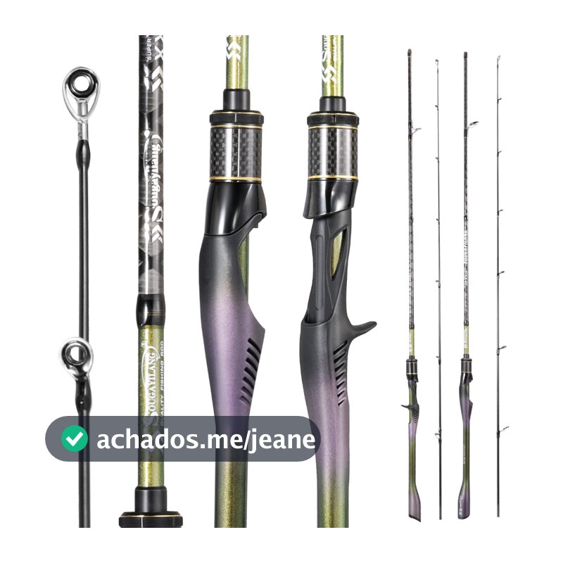 Sougayilang Vara De Pesca De 2 Seções , 1.8m , 5-10lb , Carbono Giratória/Fundição Para Água Doce/Salgada