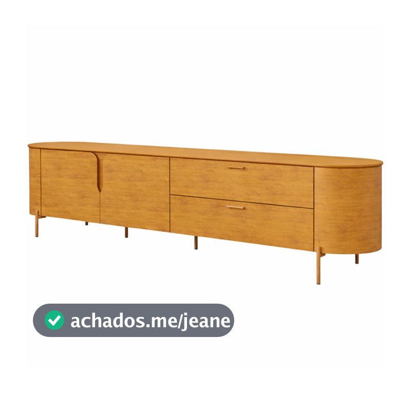 Rack Para Sala de Estar TV 75 Pol Orgânico Dion D05 Cedro - Lyam Decor
