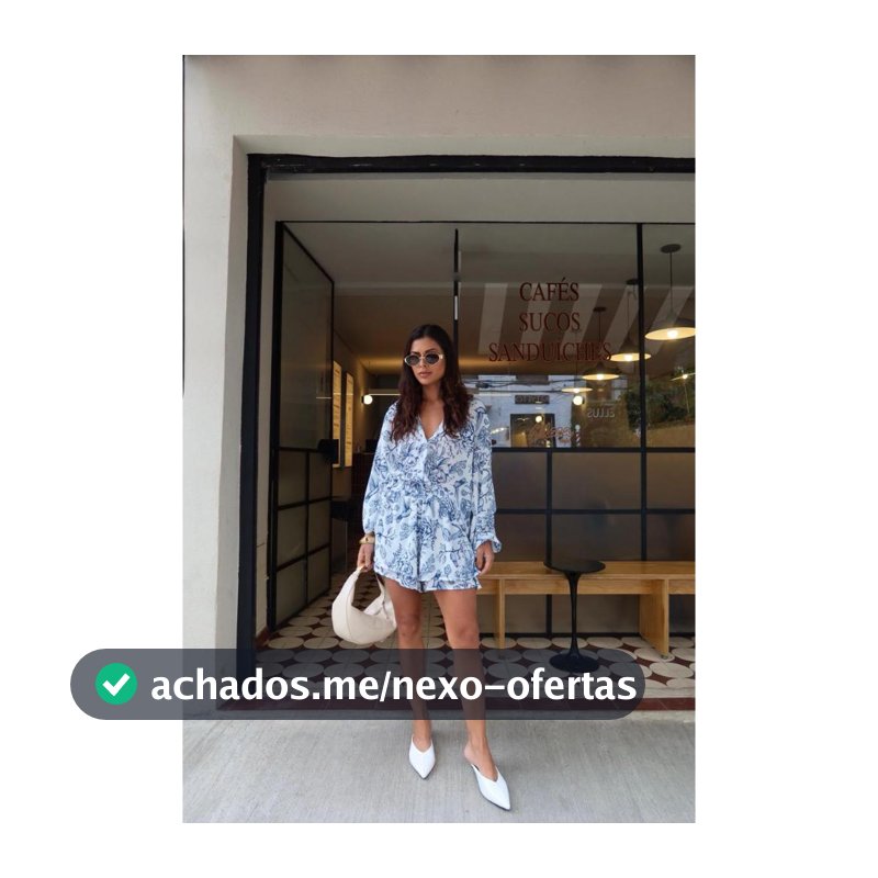 Conjunto camisa bata com shorts estampado