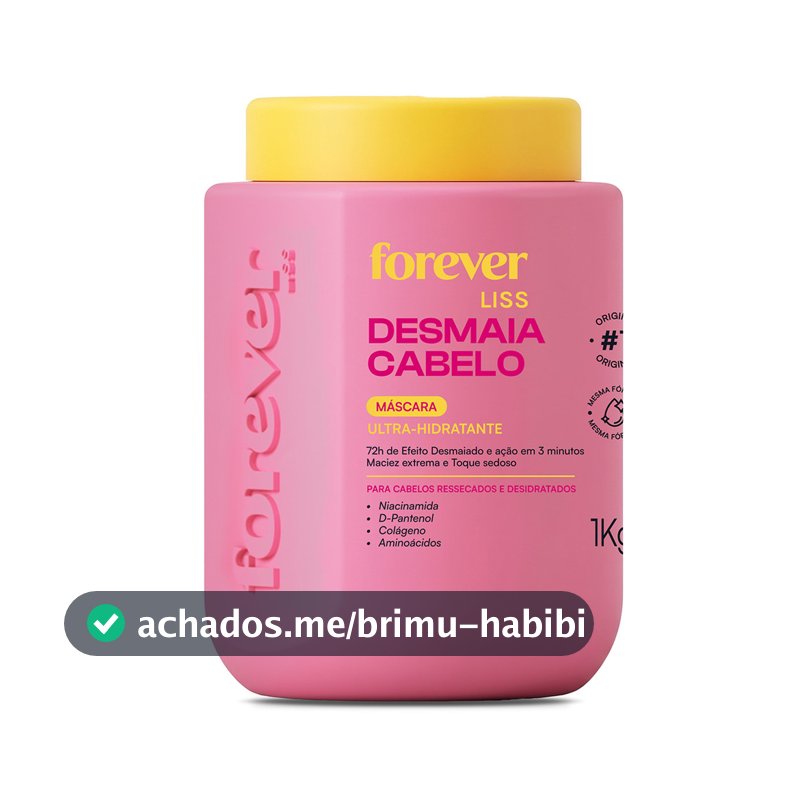 Máscara Hidratante Desmaia Cabelo Forever Liss 1kg