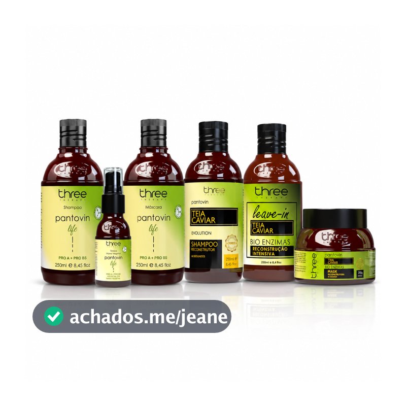 kit Pantovin Life e Teia Caviar Evolution Reconstrução Imediata E Crescimento Acelerado