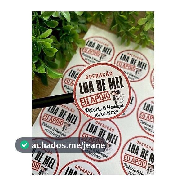 Kit  Adesivos Operação Lua De Mel Personalizado Nome Casal
