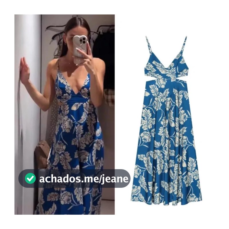 Vestido Midi Estampado Feminino Verão Novo Sexy Decote Em V Alça Espaguete Cintura Cortada Linha A 2609Y