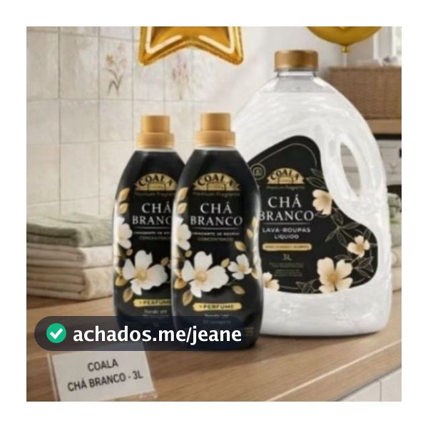 Kit Lava Roupas Líquido Coala Laundry 3L + Amaciante de Roupas Concentrado 1L Coala-Chá Branco/Orquídea Negra/Queen/Sol