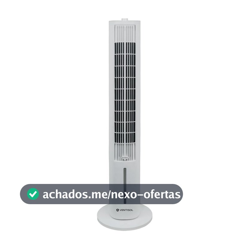 Ventilador Torre Climatizador Ventisol Clit Abastece 3,6 Litros 5 em 1 Silencioso