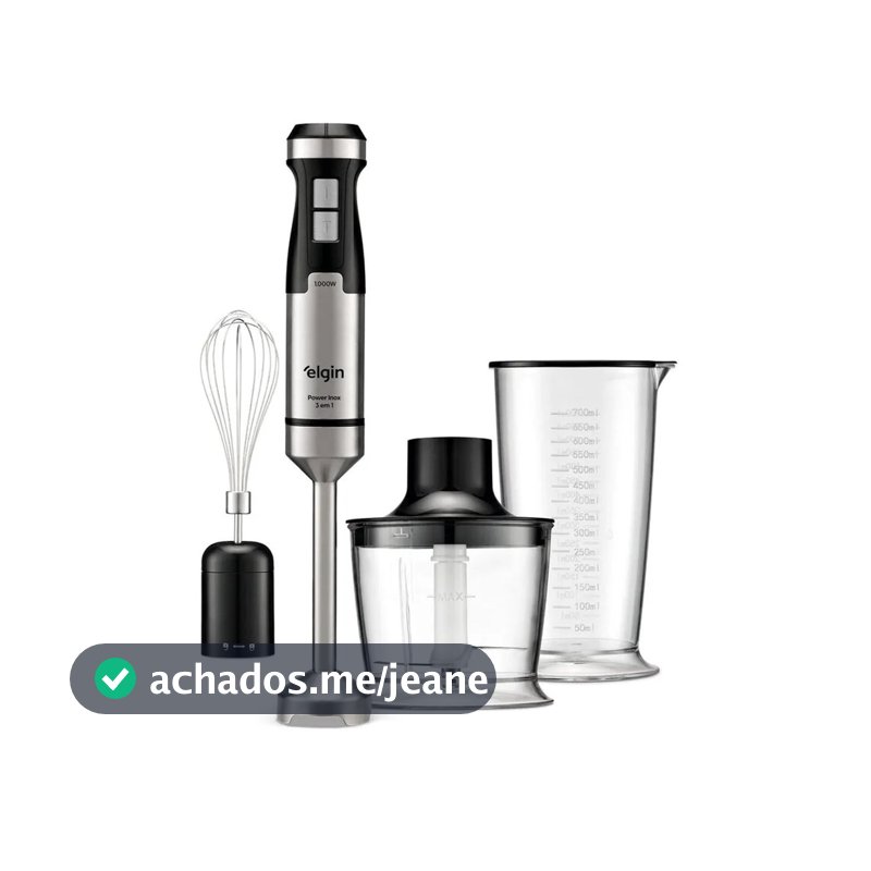 Mixer 3 Em 1 Power Inox Elgin 1000W 3X1 Mix Processador e Batedor