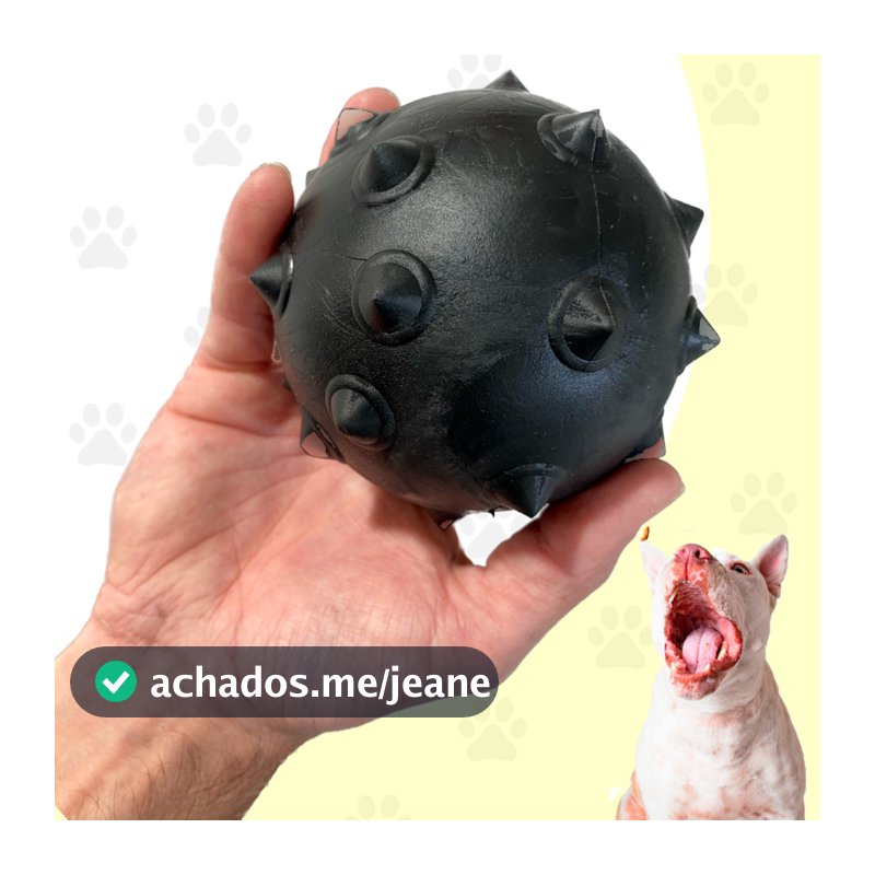 Brinquedo Para Cães Grande Porte Bola Cravo Maciça Pesada Mordedor Cachorros Grandes G