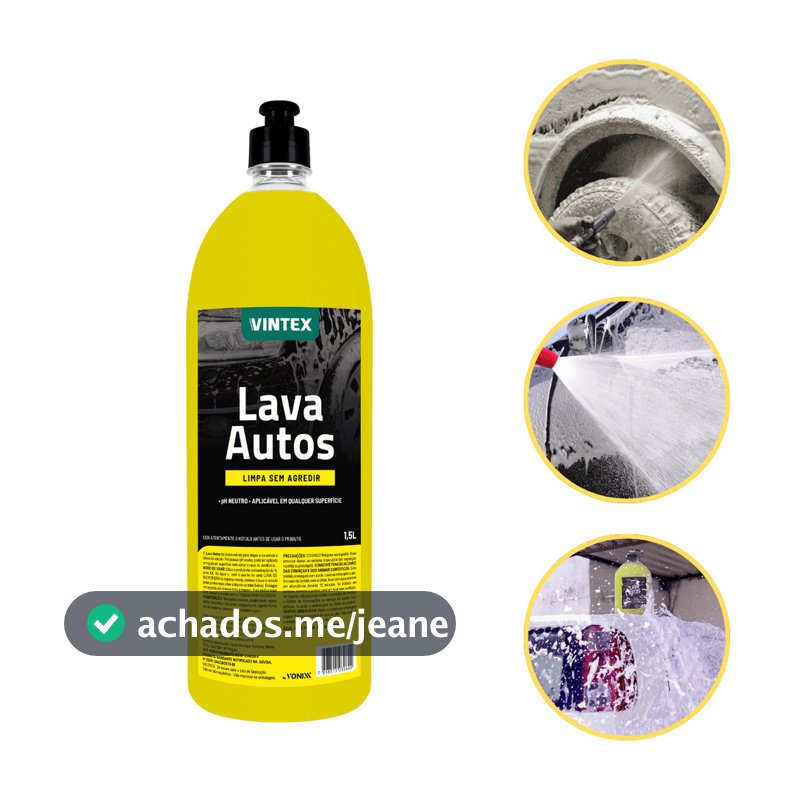 Lava Autos Vintex 1,5l Concentrado Neutro Shampoo Automotivo - Vonixx