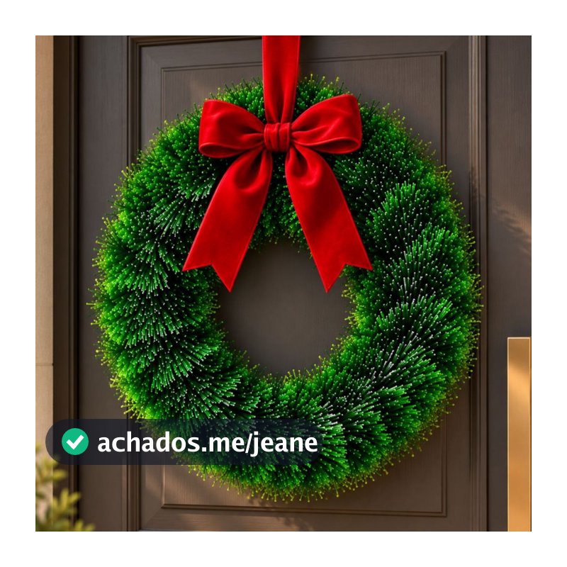 Guirlanda Natal Festão Aramado Coroa Verde Decoração Natalina Guirlanda Festas