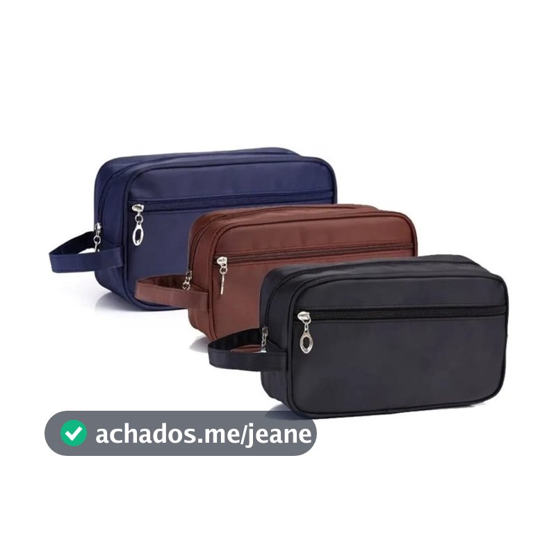 Necesserie em Couro Masculina Feminina para Viagem  Necesser