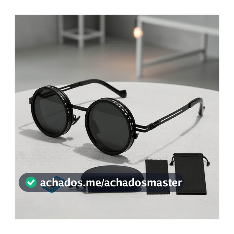 Kit de óculos de sol polarizados com filtro ND2-400 ajustável e estojo protetor