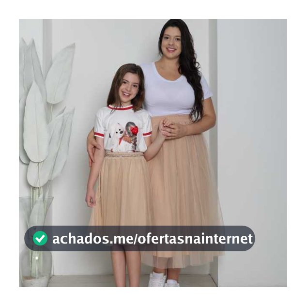 Saia Tule Infantil Liso Gode Femenina Moda Evangelica