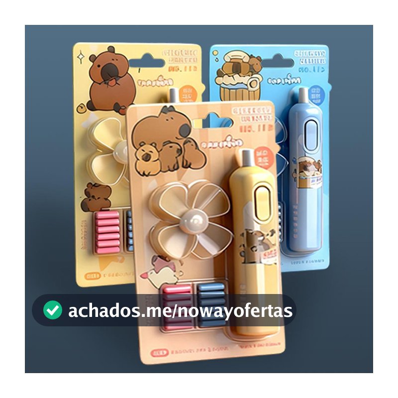 Kit Escolar Mais Fofo do Ano! | Apagador Elétrico e Mini Ventoinha | Presente