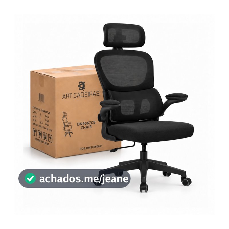Cadeira de Escritório Ergonômica Executiva Mesh Premium Presidente 150Kg NR17 Com Apoio Lombar MAAT