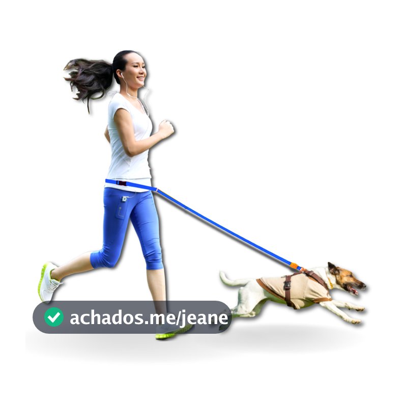 Guia Regulável Para Passear E Correr Com Seu Cachorro - Mãos livres (Inter Pets)