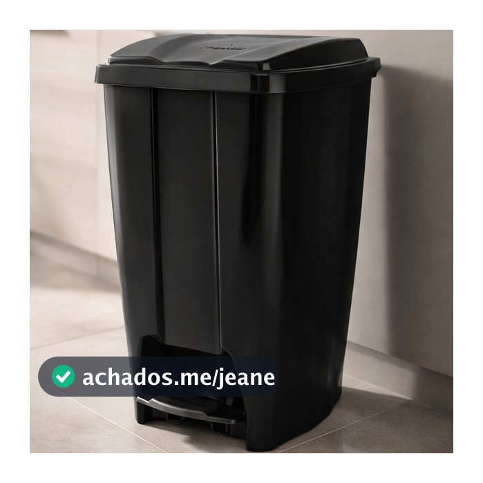 Lixeira com Pedal 40 litros em Plástico Reforçado Multiuso Cozinha Banheiro ENVIO IMEDIATO Jaguar