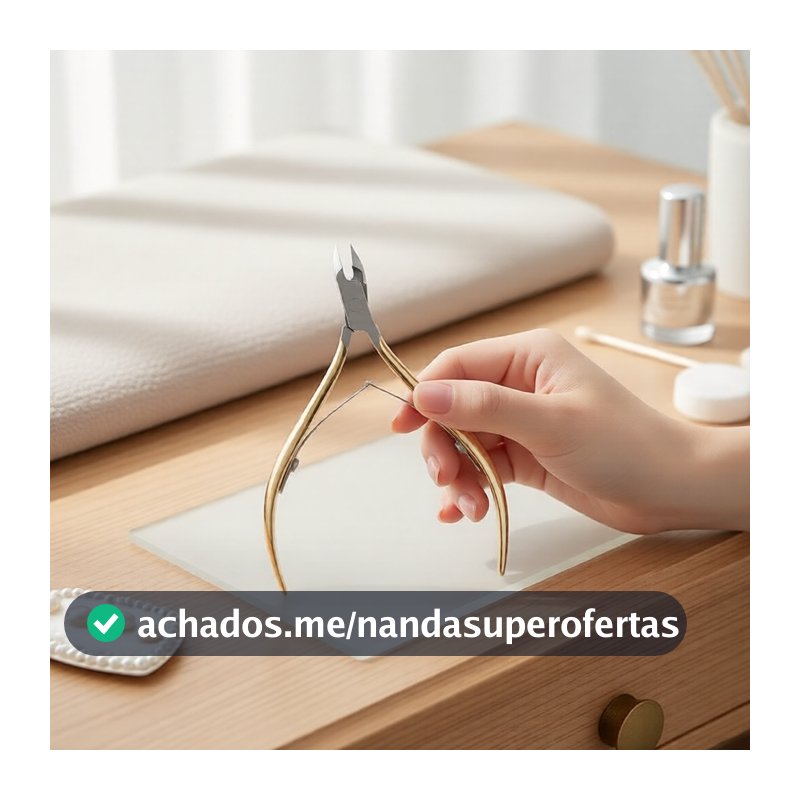 Alicate de Cutícula de Aço Inoxidável para Pele Dura - Tesoura Profissional para Manicure e Pedicure