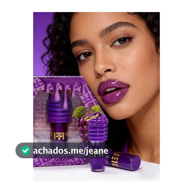 Gloss Uva Fruta Ehlkee Brilho Jovial Hidratante Nutre e Protege Lábios