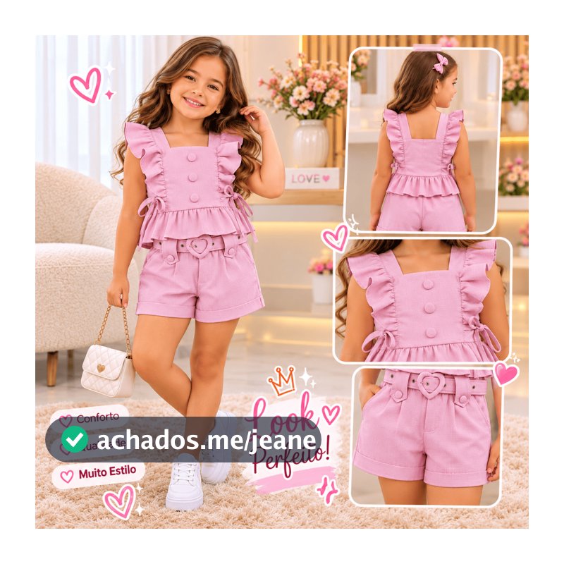 Conjunto Short e Batinha com Cinto Marrante