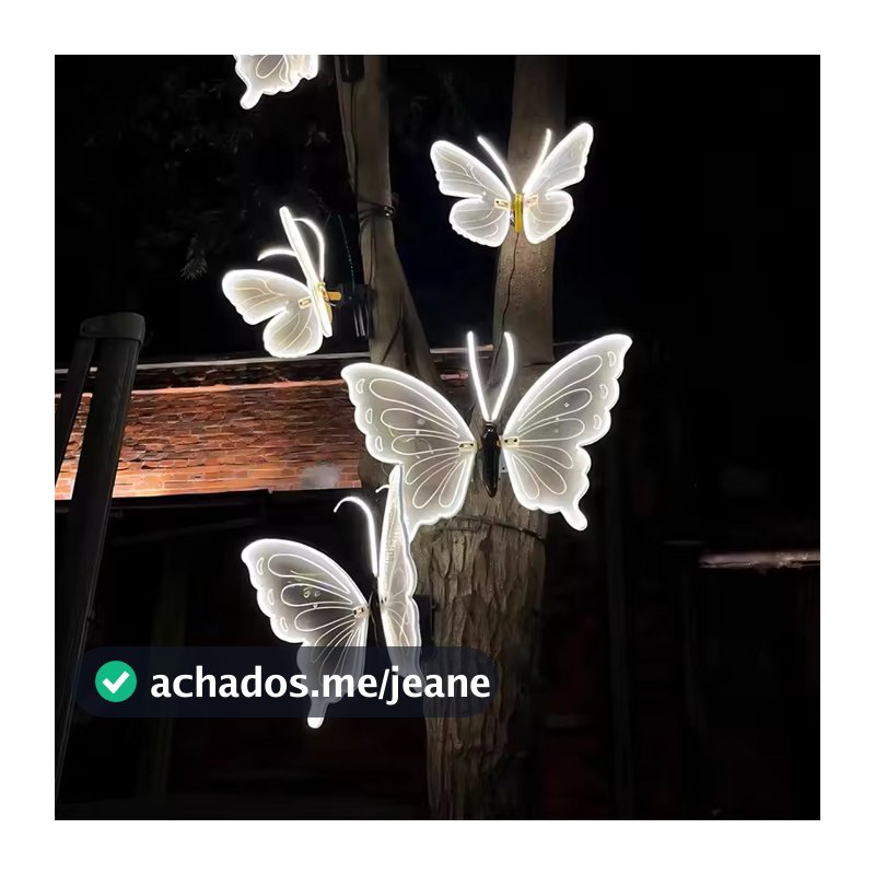 Borboleta LED com Movimento Bivolt, Decoração Natalina e Festas, À Prova d'Água