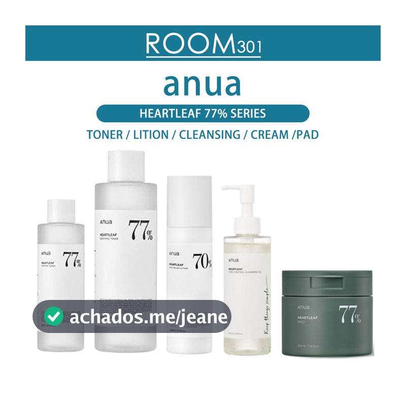 [ANUA] Série Heartleaf (Toner/Loção/Ampola/Creme/Almofada/Óleo De Limpeza) Promoção/Recarga Especial Para Acne
